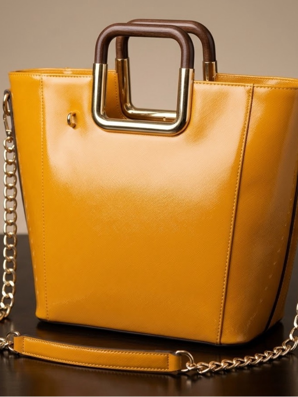 Brand New NWT Mustard Yellow Patent Leather bag